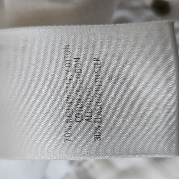 Escada white cotton blend jeans/gold details, size ?10 - Picture 14 of 16